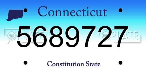 5689727 Connecticut License Plate
