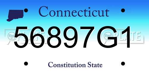 56897G1 Connecticut License Plate