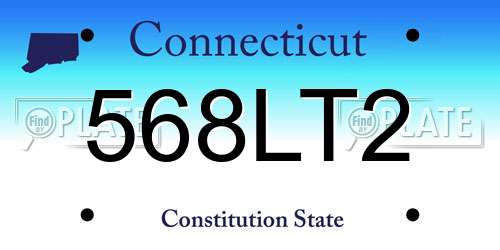 568LT2 Connecticut License Plate