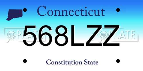 568LZZ Connecticut License Plate