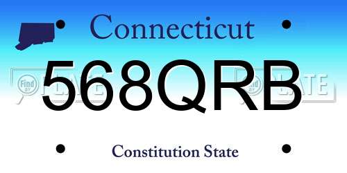 568QRB Connecticut License Plate