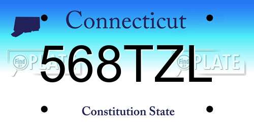 568TZL Connecticut License Plate