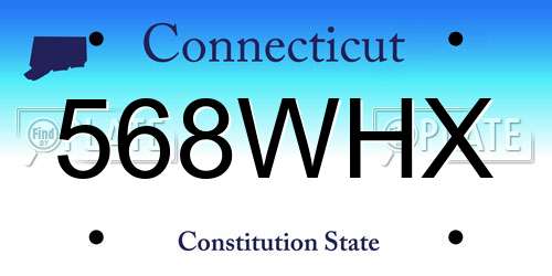 568WHX Connecticut License Plate
