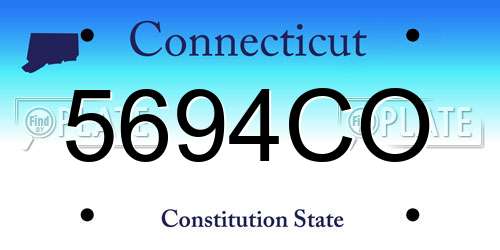 5694CO Connecticut License Plate