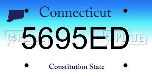 5695ED Connecticut License Plate