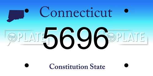 5696 Connecticut License Plate