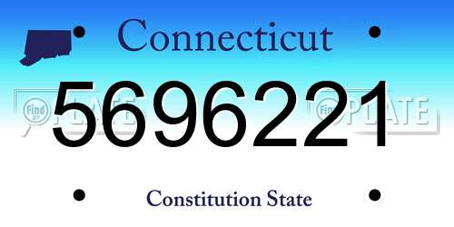 5696221 Connecticut License Plate