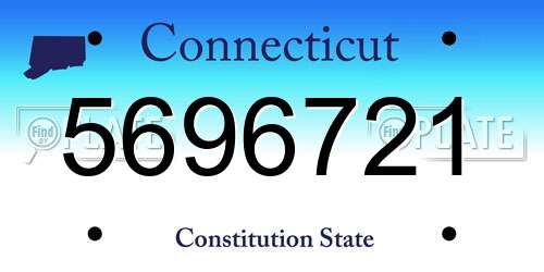 5696721 Connecticut License Plate