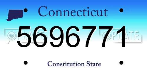 5696771 Connecticut License Plate