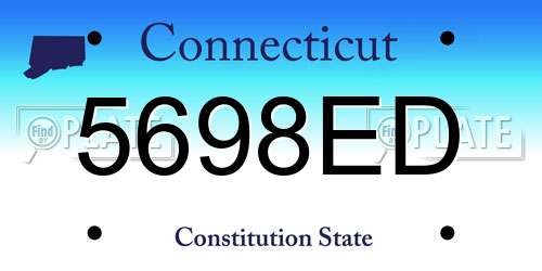 5698ED Connecticut License Plate