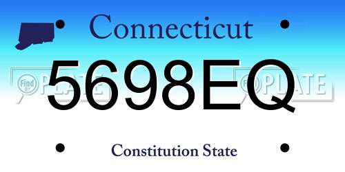 5698EQ Connecticut License Plate