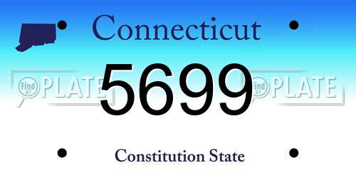 5699 Connecticut License Plate