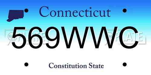 569WWC Connecticut License Plate