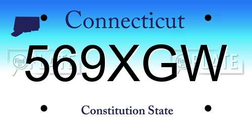 569XGW Connecticut License Plate