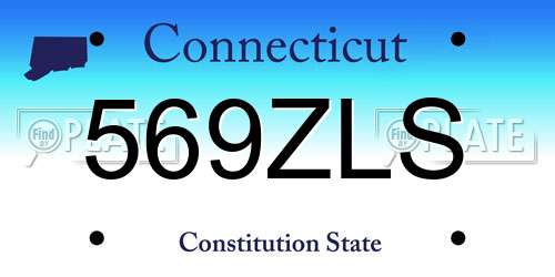 569ZLS Connecticut License Plate