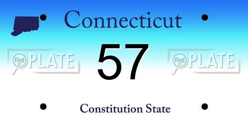 57 Connecticut License Plate