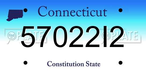 57022I2 Connecticut License Plate