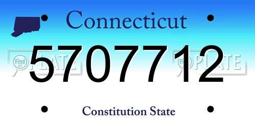 5707712 Connecticut License Plate