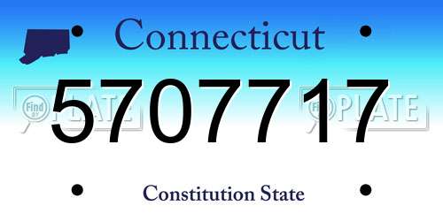 5707717 Connecticut License Plate