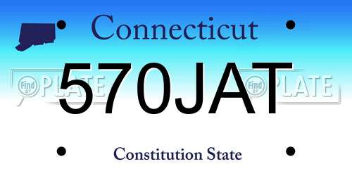 570JAT Connecticut License Plate