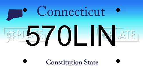 570LIN Connecticut License Plate