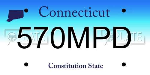 570MPD Connecticut License Plate