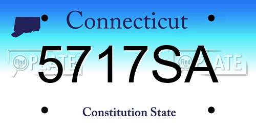 5717SA Connecticut License Plate