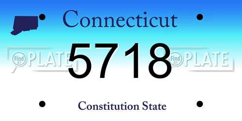 5718 Connecticut License Plate