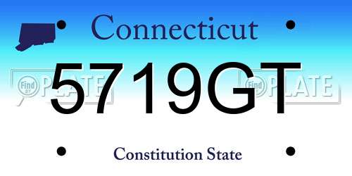 5719GT Connecticut License Plate