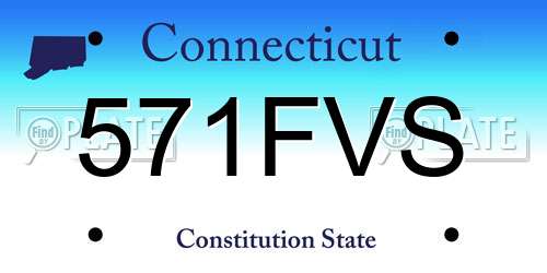571FVS Connecticut License Plate