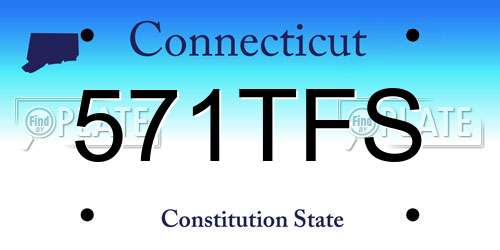 571TFS Connecticut License Plate