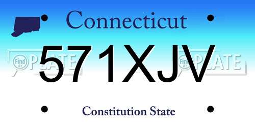 571XJV Connecticut License Plate