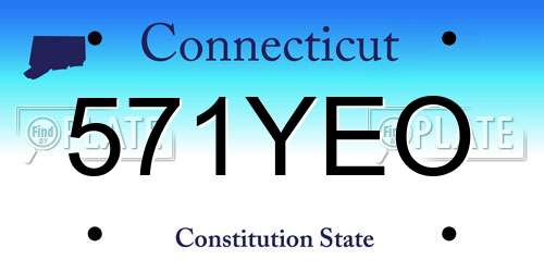 571YEO Connecticut License Plate