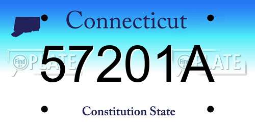 57201A Connecticut License Plate