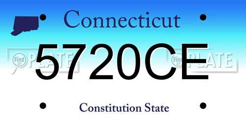 5720CE Connecticut License Plate