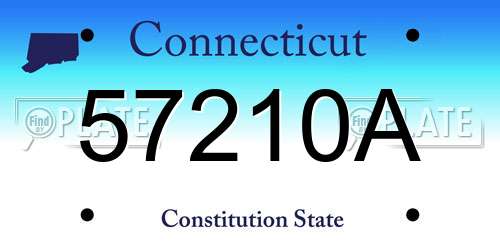 57210A Connecticut License Plate