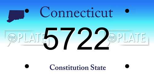 5722 Connecticut License Plate
