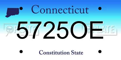 5725OE Connecticut License Plate