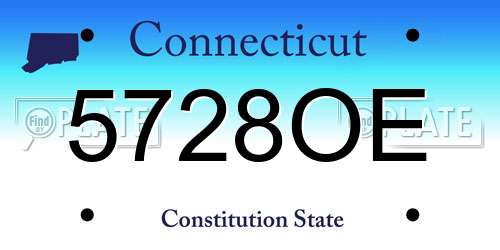 5728OE Connecticut License Plate