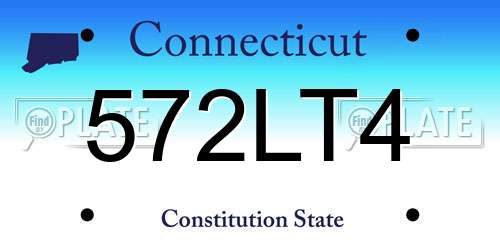 572LT4 Connecticut License Plate
