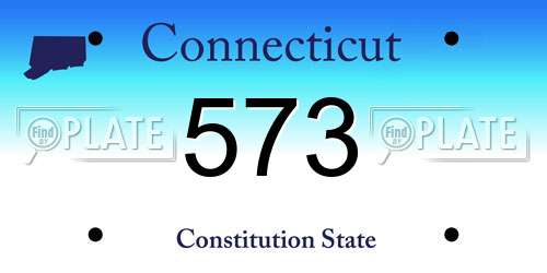573 Connecticut License Plate