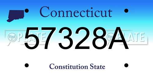 57328A Connecticut License Plate