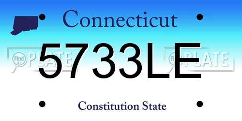5733LE Connecticut License Plate