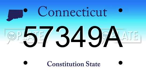 57349A Connecticut License Plate