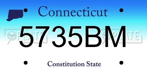 5735BM Connecticut License Plate