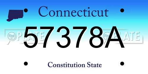 57378A Connecticut License Plate