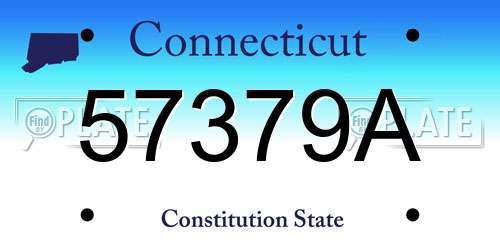 57379A Connecticut License Plate