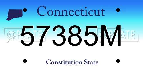 57385M Connecticut License Plate