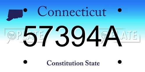 57394A Connecticut License Plate
