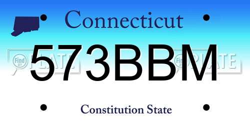 573BBM Connecticut License Plate
